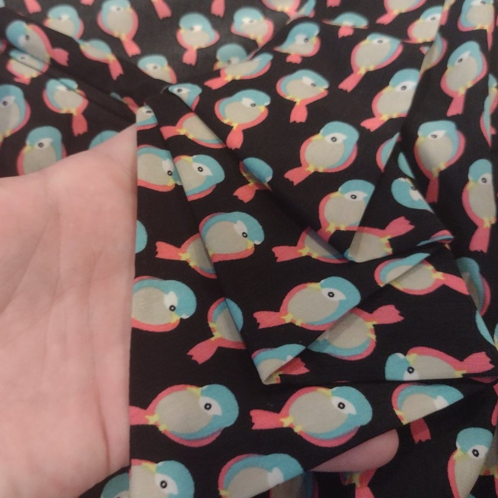 Bebop Bird Print Dress Black Sleeveless Pockets M - Picture 4 of 8